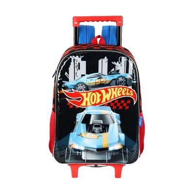 Mochila De Rodinhas Escolar Hot Wheels Ic41512 - Preto