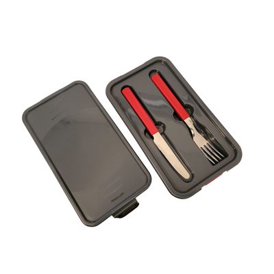 Marmita Fit Dupla 1,3L Vermelho com Talher - Unitermi