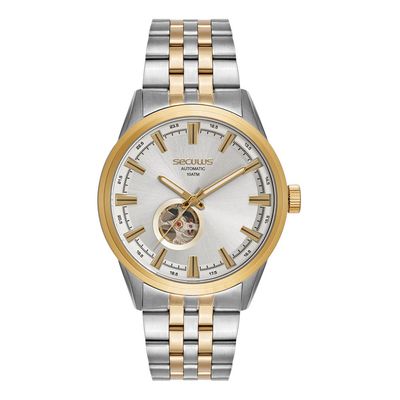 Relógio Seculus Masculino Ref: 44329gpsvba2 Automático Open Heart Bicolor