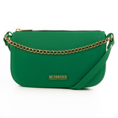 Bolsa Transversal Feminina Be Forever Glossy Rafitthy 13311 Verde