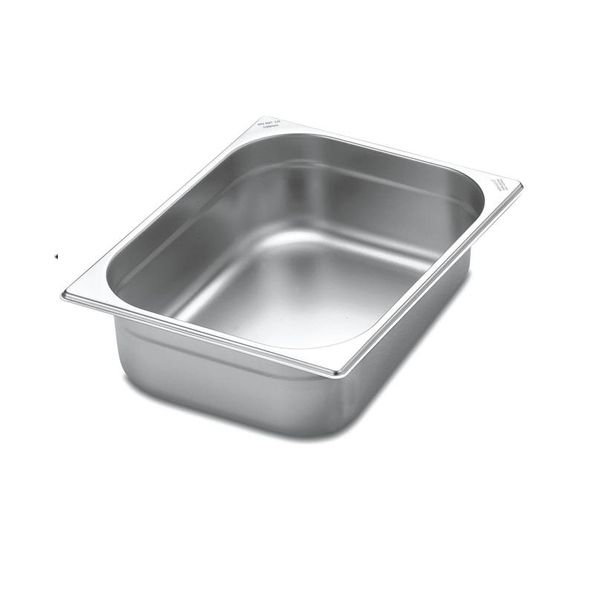 Kit 2 Cubas Gastronomica Inox 1/2x100mm com tampas Brasinox