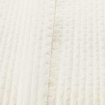 Kit Cobre Leito Colcha Quality King 3 Peças Percale 200 Fios Bordado - Palha