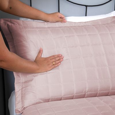 Porta Travesseiro Matelado Soft 1 Peça 70cm x 50cm 100% Poliéster - Rosê