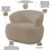 Kit Sofá 3 Lugares Para Sala 198cm Com 01 Poltrona Orgânica Florea M05 Bouclê Bege - Lyam Decor