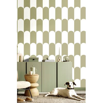 Papel de Parede Botany House Yin Yang Verde 15555