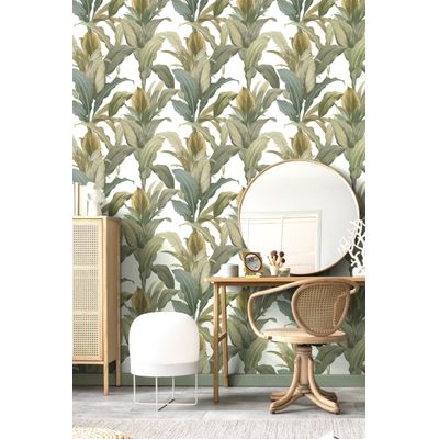 Papel de Parede Botany House Garden Verde 15513