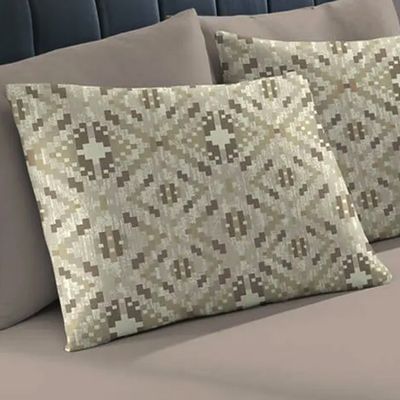 Fronha Avulsa KazzaVip Malha 100% Algodão Basic Estampada Dados Bege