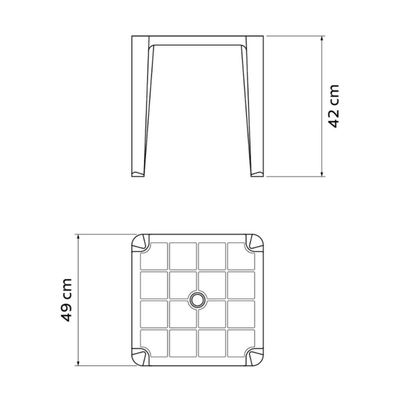 Kit 4 Mesas Plásticas de Atividades Infantil Rosa Tramontina Adoleta 49x42cm Brinquedoteca Escola