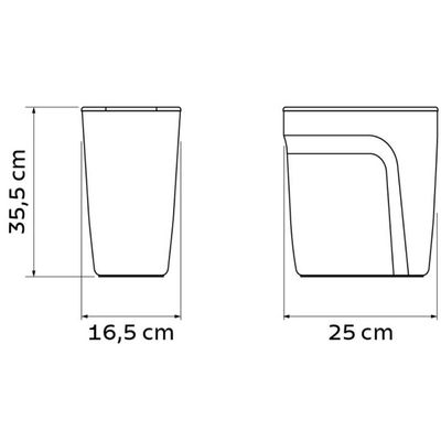 Lixeira com Tampa Basculante 10,5L Tramontina Cesto de Lixo para Banheiro Cozinha Compact