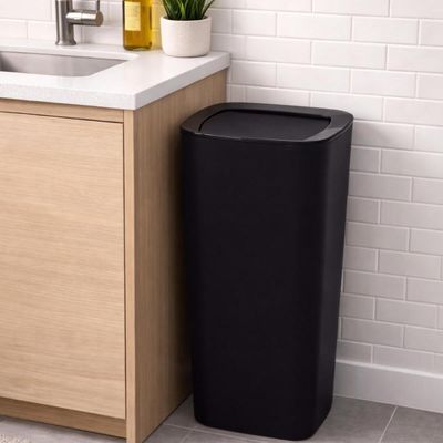 Lixeira com Tampa Basculante 10,5L Tramontina Cesto de Lixo para Banheiro Cozinha Compact