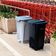Lixeira Plástica Retangular Preta 50L Tramontina Pedal Tampa Coleta Seletiva Empresas