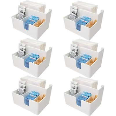 Kit 6 Porta Sachês Açúcar Guardanapos Organizador