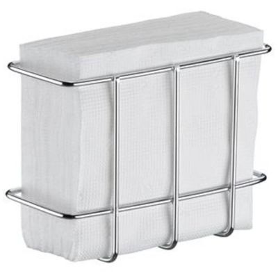 Porta Guardanapo Cromado de Mesa 13,5x6x9,5cm Cozinha Organizar Utimil