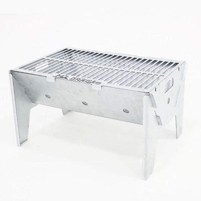Churrasqueira Galvanizada Desmontável Cinza
