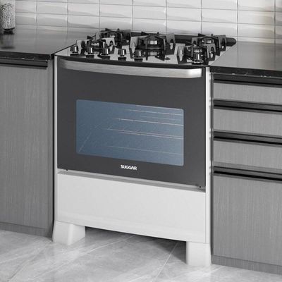 Fogão Master Grill 5 Queimadores Branco Suggar 220V