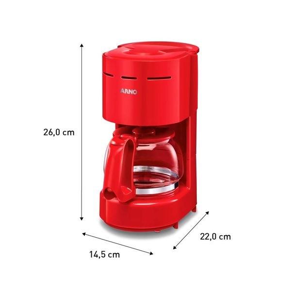Cafeteira Elétrica Arno Classic CFC2 Vermelha 12 Xícaras - 220V