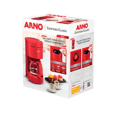 Cafeteira Elétrica Arno Classic CFC2 Vermelha 12 Xícaras - 220V