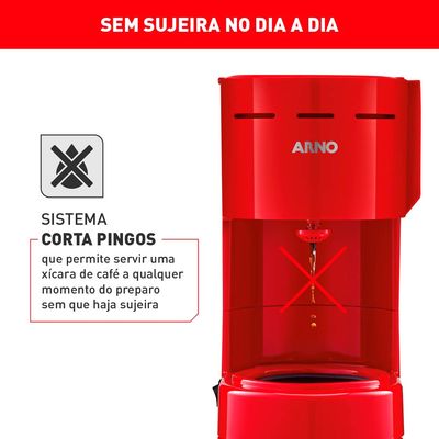 Cafeteira Elétrica Arno Classic CFC2 Vermelha 12 Xícaras - 220V