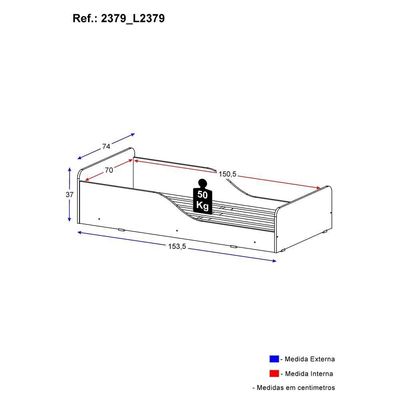 Cama Infantil Montessoriana com Proteção Square Branco