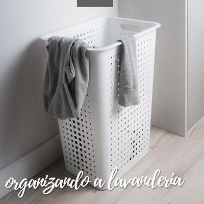 Cesto para Roupas Lavanderia Organizador 47L