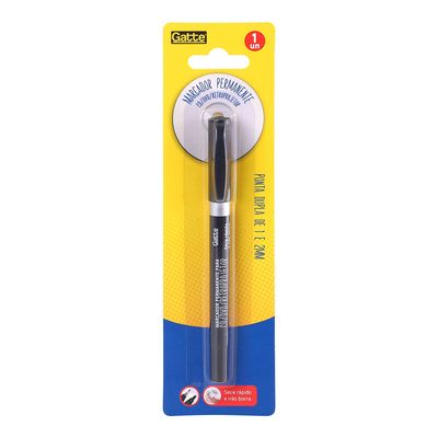 Marcador Permanente Ponta Dupla Preto - Make+