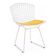 Kit 8 Cadeiras Bertoia Branca Com Assento Amarelo