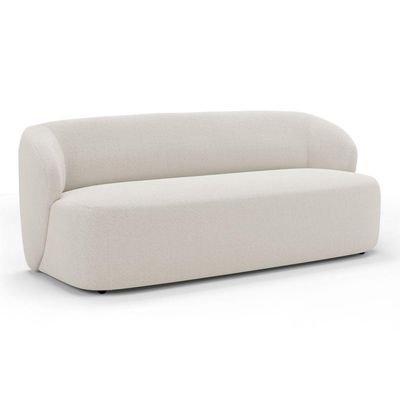 Sofá Orgânico Living Leez 170cm 02 Lugares Bouclê Off White - Desk Design Cor Off White