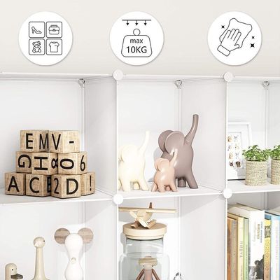 Guardaroupa Infantil Modular corativo  Estampa  Gatos Em 6 Nichos