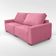 Sofá 2 Metros Contemporâneo Sala Estar Luxo Moderno Suede Rose