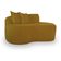 Sofá Confortável Orgânico Design Elegante Bouclé mostarda