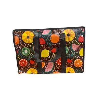 Bolsa Mala Sacola Feira Viagem Armazenamento Multiuso Dobrável Em Lona Impermeável Com Ziper Modelo:5