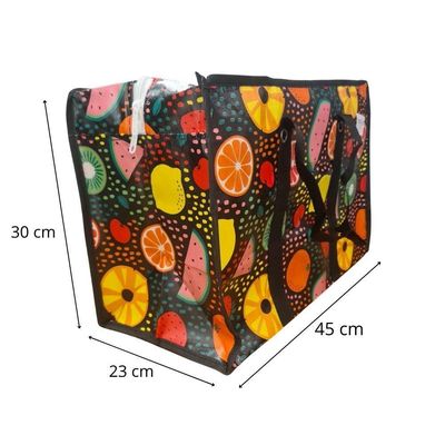 Bolsa Mala Sacola Feira Viagem Armazenamento Multiuso Dobrável Em Lona Impermeável Com Ziper Modelo:5