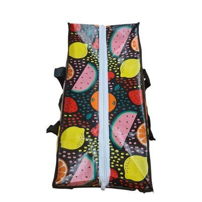Bolsa Mala Sacola Feira Viagem Armazenamento Multiuso Dobrável Em Lona Impermeável Com Ziper Modelo:5