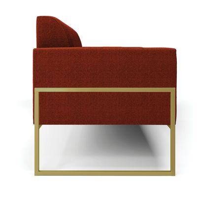 Sofá 2 Lugares Namoradeira Industrial Alta Dourado Marisa Bouclê Terra