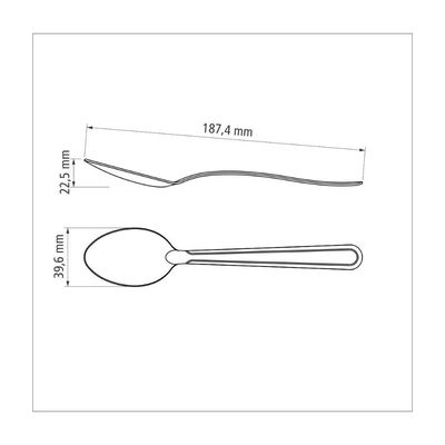 Kit 6 Colher de Mesa Tramontina Búzios em Aço Inox