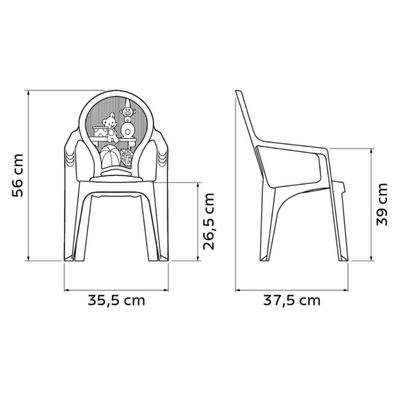 Cadeira Plástica Infantil Rosa Tramontina Encosto Vazado 56cm Cadeirinha para Criança 24m+