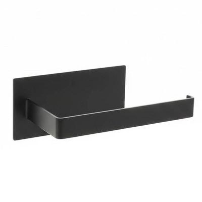 Porta Papel Higiênico de Parede Preto Fosco Banheiro Lavabo Suporte Rolo de Papel Elegante
