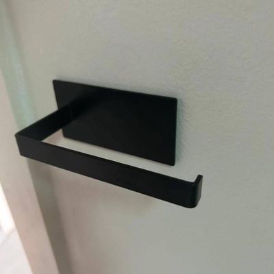 Porta Papel Higiênico de Parede Preto Fosco Banheiro Lavabo Suporte Rolo de Papel Elegante