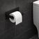 Porta Papel Higiênico de Parede Preto Fosco Banheiro Lavabo Suporte Rolo de Papel Elegante