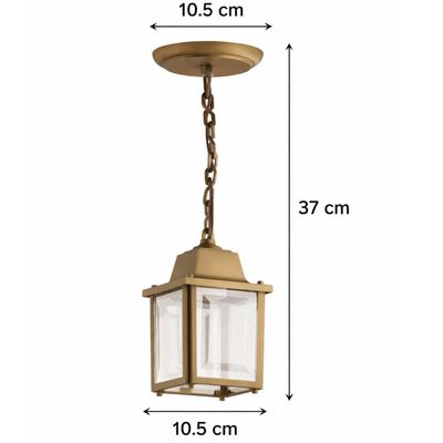 Pendente Vintage Luminária de Teto 37cm Ouro Velho Bivolt 20W Externo Interno Dital Bivolt