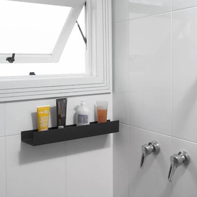 Suporte Porta Shampoo Prateleira para Banheiro Grafite 42cm Schmitt Grafite