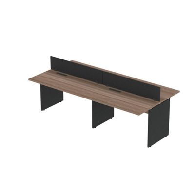 Plataforma Dupla Pé Painel 4p 2000x1200 Preto-walnut