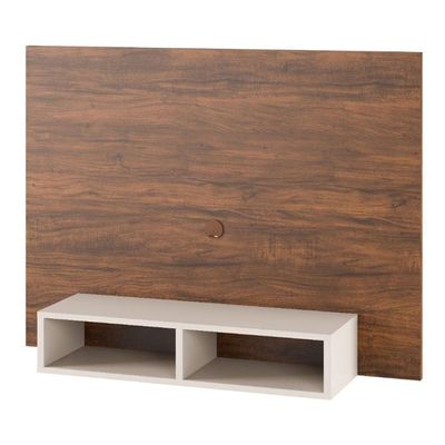 Painel P/Tv Até 42" Viero Jazz Em Mdf Imbuia E Off White