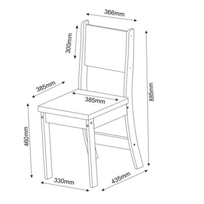 Conjunto 2 Cadeiras Estofadas Para Mesa De Jantar Sol Viero Mel