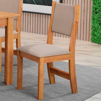 Conjunto 2 Cadeiras Estofadas Para Mesa De Jantar Sol Viero Mel