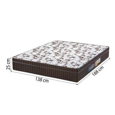 Colchão Casal Espuma Orthoface Polar 138x188x25cm Marrom Até 120kg Por Pessoa Marrom