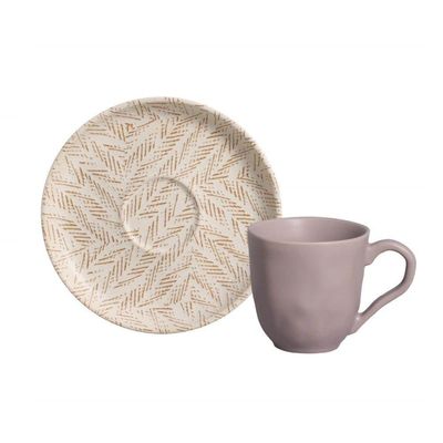 Conjunto Xícara Cafezinho Com Pires 06 Peças Bio Luar