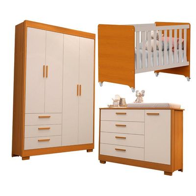 Jogo De Quarto Para Bebe Evolution Zaki Areia Com Savana - Moveisaqui