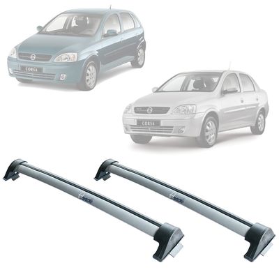 Automotive Rack Teto Aluminio GM Corsa Sedan Hat Friso PRATA