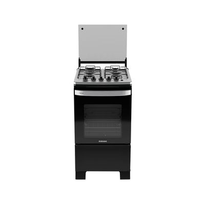 Fogão Itachef 4 Bocas com Mesa de Inox e Tripla Chama Itatiaia Preto / Bivolt